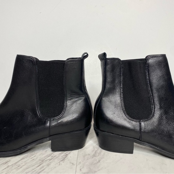 Schutz Black Leather Chelsea Bootie 7 1/2 B - Picture 8 of 13